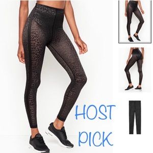 Brand New Victoria Secret black leopard tights